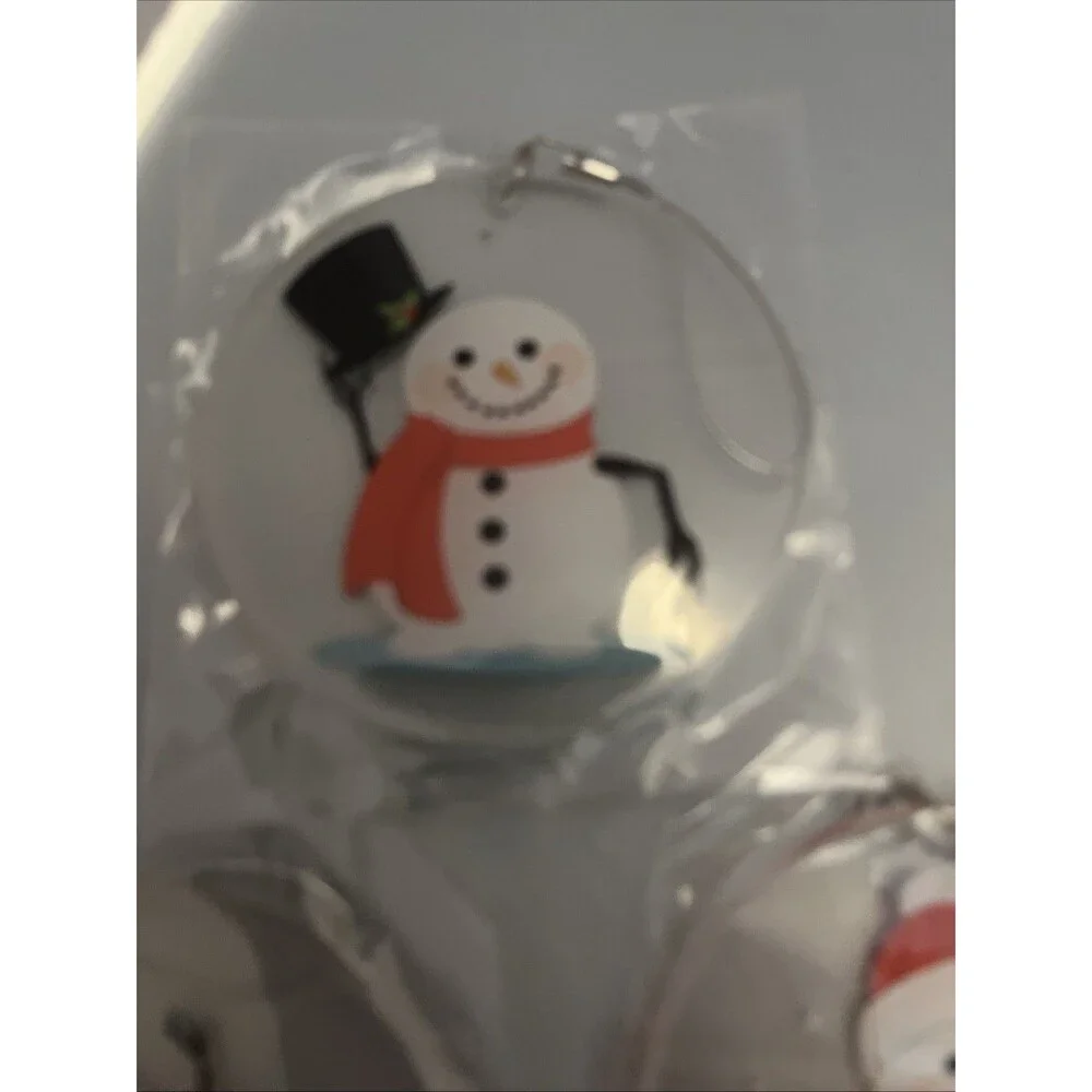 14pc Acrylic Snowman Ornaments Double SideChristmas Hanging Decor. 2 Each Design